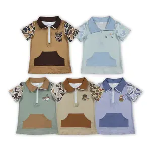 Hunting Duck Camo Short Sleeve Pullover Kids Top