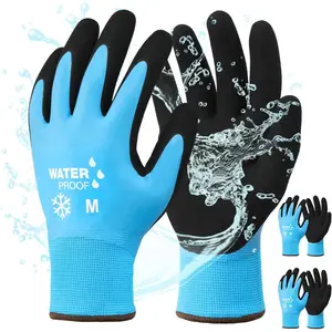 100% Waterproof Winter Work Gloves for Men and Women,Foam Latex Coated and Thermal Insulated Gloves for Cold Weather