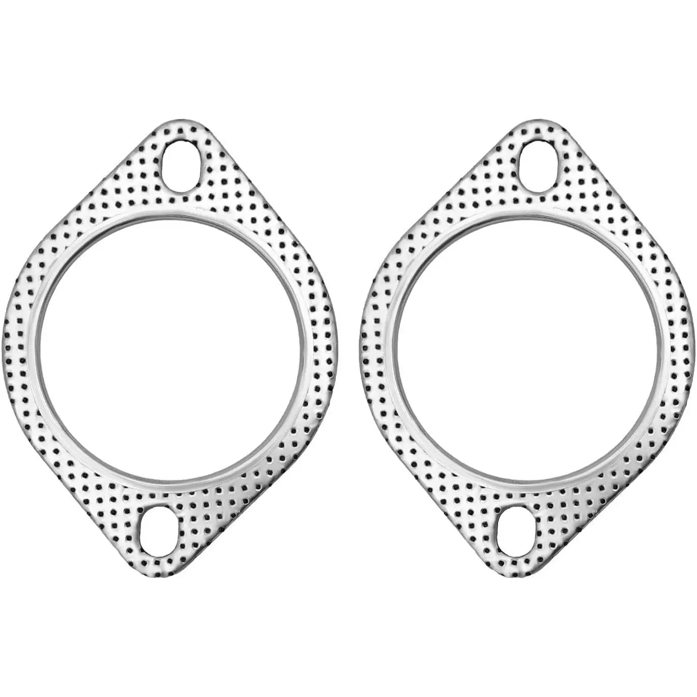 2 PCS Car Exhaust Gasket, 3 Inch 2-Bolt Exhaust Pipe Flange Gasket, Car Accessories (3 Inch)