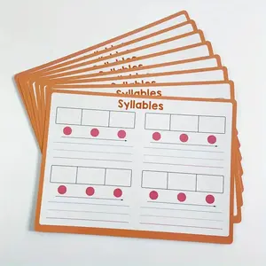 10 Piece Phonics Learning Board Set, Dual-Sided Dry Erase Grammar Tools, Syllable and Letter Combinations, K-1 Grade, Teacher Approved