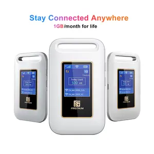Firstnum  Portable Hotspot WiFi device Mobile wireless network No SIM Card No Contract 1 GB Free Data per Month For Home/RV/Travel/Outdoor/Hiking portable travel wifi router