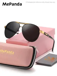 MePanda Unisex Premium Craftsmanship Polarized Alloy Cool Oval Frame Elegant Sunglasses Driving Sunglasses UV400