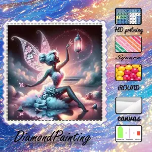5D-DIY, premium velvet canvas, diamond art, diamond painting, fairy dream AB diamonds, fairy dust diamonds, crystal diamonds, perfect home decoration, handmade diamond art painting kit, special craft diamond art kit, Diamond Painting Kits
