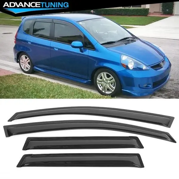 Fits 07-08 Honda Fit GD3 Hatchback 4DR Acrylic Window Visors Sun Rain Guard 4PCS
