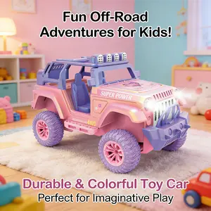 DEERC Pink Remote Control Car for Girls with Fog Mist & Music, 1:16 RC Car with LED Lights for Kids, 2.4Ghz All Terrain SUV Truck Gifts, Off-Road Racing Vehicle Toy Car, Girls Toys