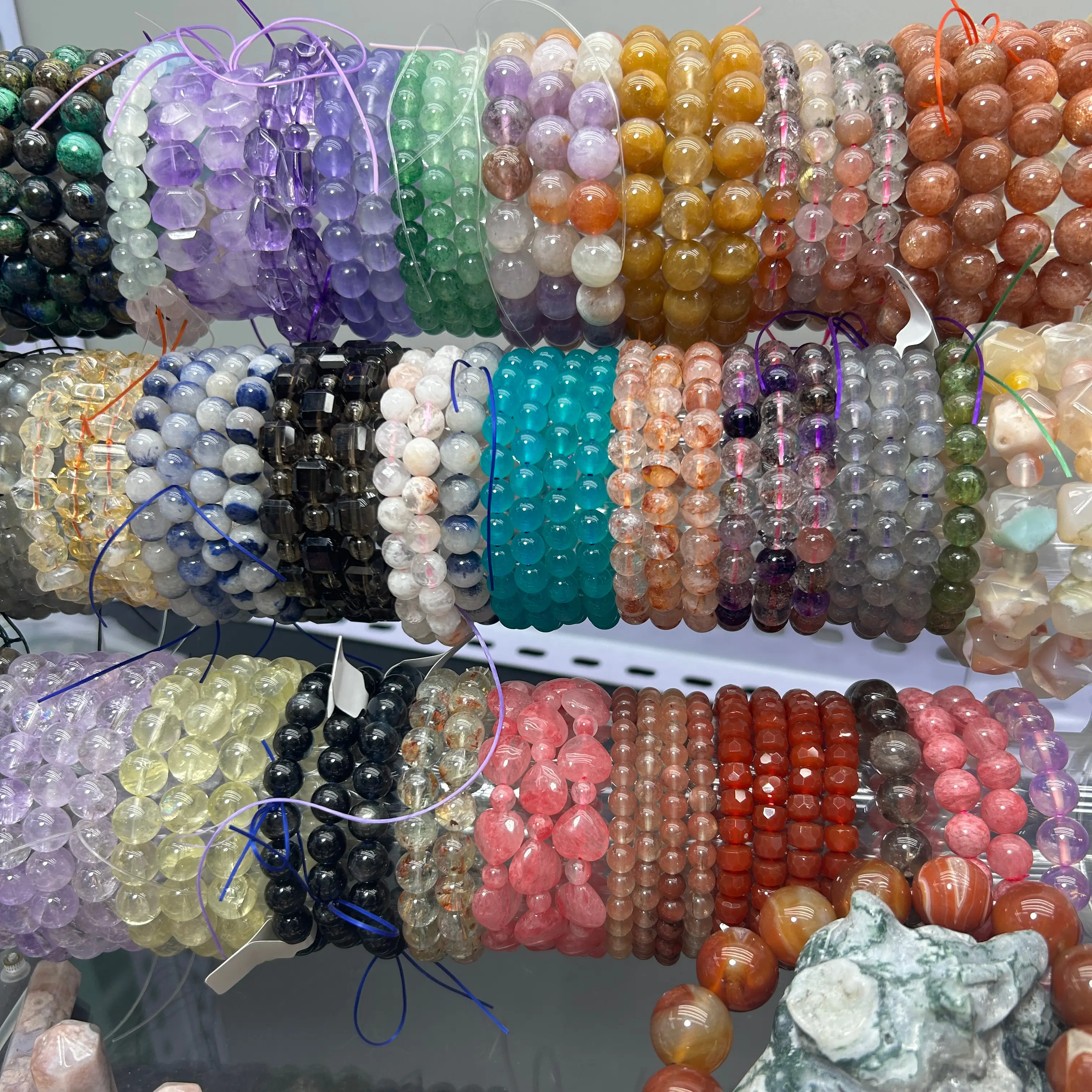 Crystal Mix of Assorted Tumbled Stones for Live Show Scoop, DIY Jewelry Supplies for Making Bracelets and Anklets for Adults