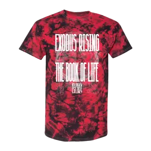 UNISEX EXODUS RISING: THE BOOK OF LIFE TEE - REVELATION RED