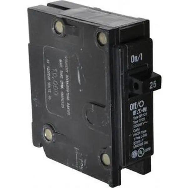 Eaton Cutler-Hammer 25 Amp, 120/240 VAC, 1 Pole, Plug In Type BR Circuit Breaker Thermal Magnetic Trip, 10 kA Breaking Capacity, 14-4 AWG BR125