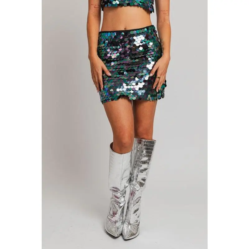 Mermaid To Dance Sequin Mini Skirt - Final Sale
