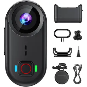 4K Thumb Action Camera, Mini  Camera with WiFi,  Wearable 150? Hands-Free Recording POV Camera, EIS Stabilization, , 64GB, Mount Anywhere for  Vlogging (Black)