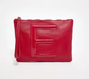 American Leather Co. Dover Leather Tonal Monogram Wristlet Pouch American Leather Co. Dover Leather Tonal Monogram Wristlet Pouch