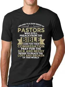 100% Cotton Unisex Funny Pastor Appreciation Gift Christian Preacher Men Women T-Shirt