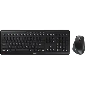 Cherry Stream Desktop Comfort, Wireless Keyboard and Mouse Combo, 2.4 GHz Connection, Whisper-Quiet Keys, Ergonomic Right-Handed Mouse, Battery-Powered, Black