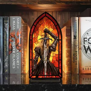 Throne of Glass Book Nook & Suncatcher Candle Holder – Aelin Flame & Blade Fantasy, Unique Bookshelf Decor for Readers (No Candle)