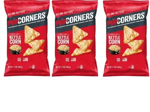 Popcorners Kettle Corn Chips 1.75 Oz Bags, Pack of 3, Sweet&Salty Snack Crispy Crunchy Sugar Sunflower Tasty