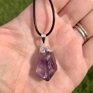 Elegant Amethyst Crystal Pendant Necklace