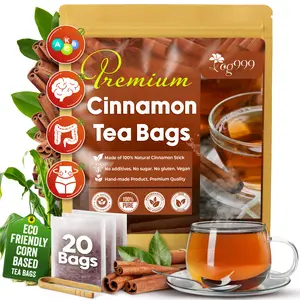 Special Cinnamon Tea, 100% Natural & Pure Cinnamon. Cinnamon Herbal Tea. Cinnamon Stick Herbal Spice Beverage - 20 Tea Bags