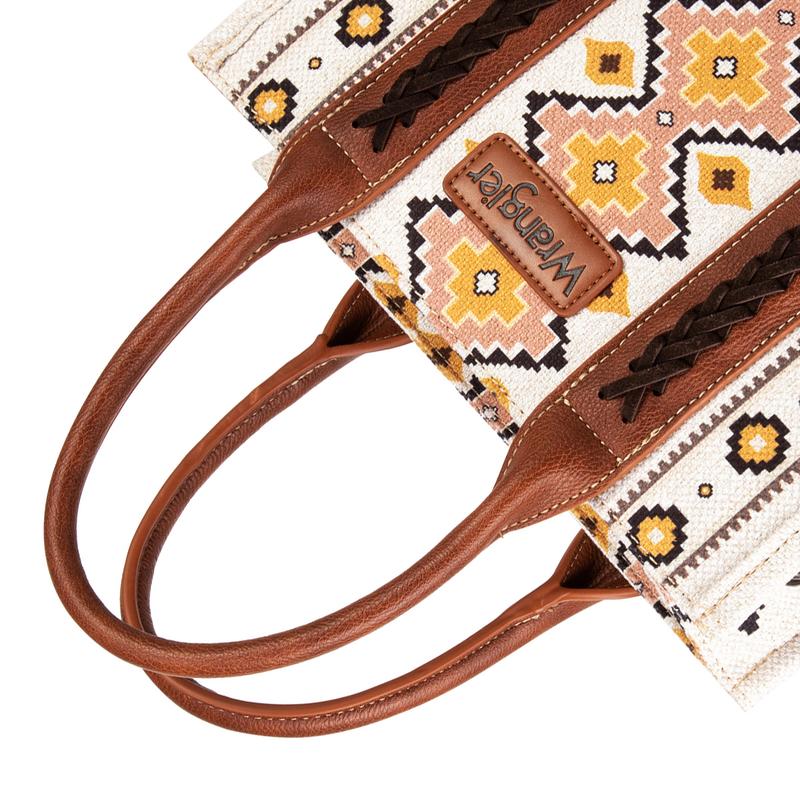 Wrangler Medium Aztec Tote Bag Western Fashion Top-handle Bag-Fall Fashion for Women TikTokShopJumpstartSale Valentine's Day Gift Selection