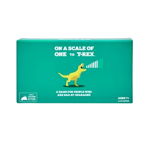 On a Scale of 1 to T-Rex - A Ridiculous Charades Card Game for Adults, Teens, and Kids - Ages 7+ - Family Friendly Travel Game - 2 to 8 Players