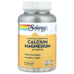 Solaray Enhanced Absorption Calcium Magnesium, 90 VegCaps