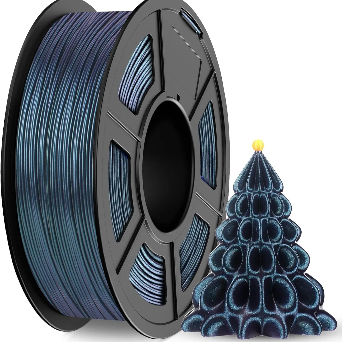 Quick Pla Filament 1.75mm, High-Speed 3D Printer Material, Up to 500mm/s Printing Speed, Flash Effect From Multiple Angles, 250g Reel