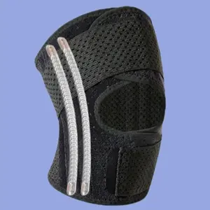 Knee Support for Pain Relief, Adjustable Compression Patellar Knee Brace with Air Mesh Fabric and Side Stabilizers, Ideal for Running and Arthritis