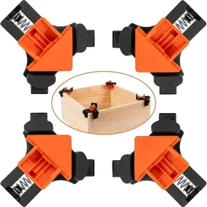 4pcs 90 Degree Angle Clamps Woodworking Corner Clip, Right Angle Clip Fixer Clamp Tool With Adjustable Hand Tools Home