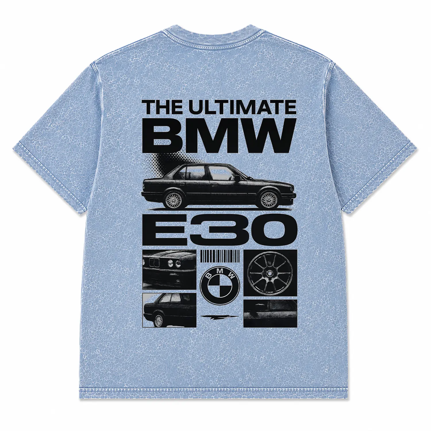 [55% Sale] +[Free Ship] E30 Racing Unisex Fit Washed T-Shirt Washed T-Shirt - Heavyweight Oversized Streetwear Graphic Tee