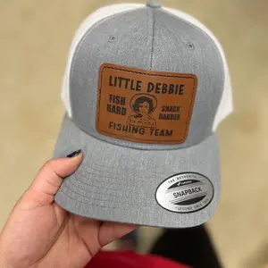 Little Debbie fishing team hat Leather Patch Hat Trucker Snapback Beanie Hat