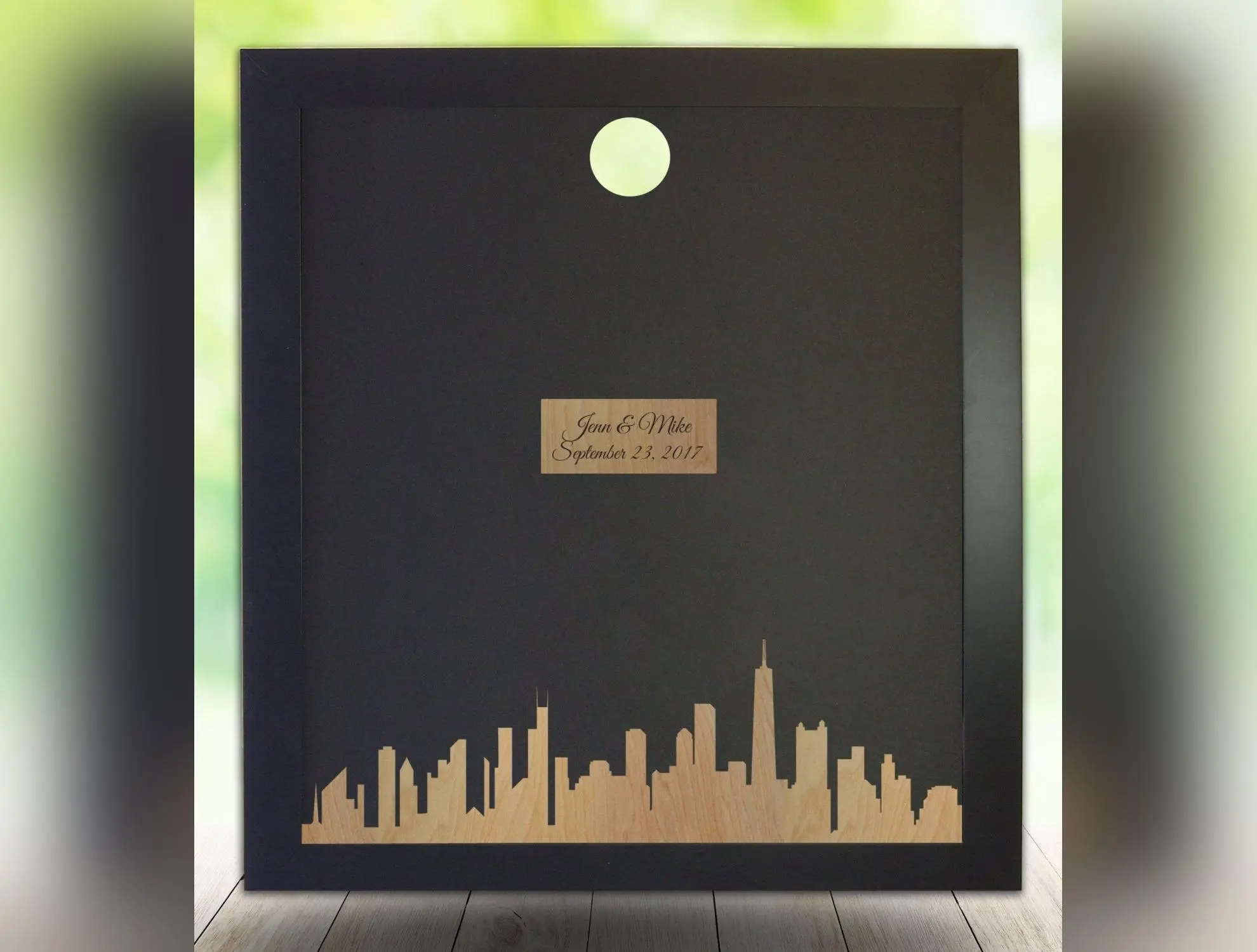 Chicago Skyline Guest Book Frame