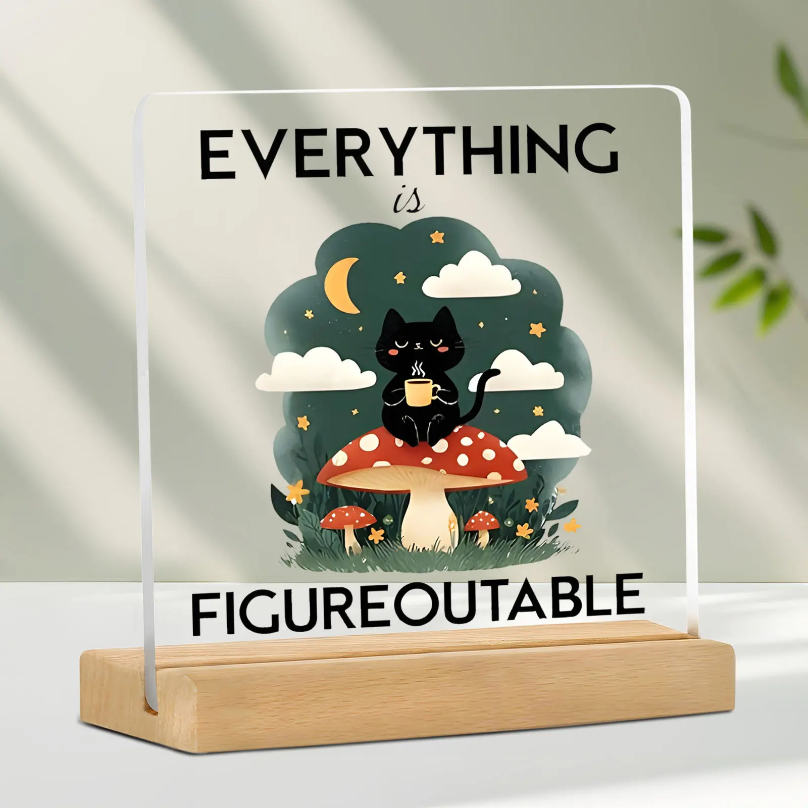 Acrylic Decorative Plaque, Customizable Office Signage, Inspirational Farmhouse Style Gift for Boss Colleagues, Thanksgiving Christmas Present