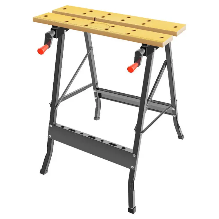 Colourtree Ultra Lightweight Foldable Woodworking Bench - Portable Adjustable Workbench with Measuring Ruler & Protractor, 220 Lb Capacity, Compact for DIY & Jobsite Use
