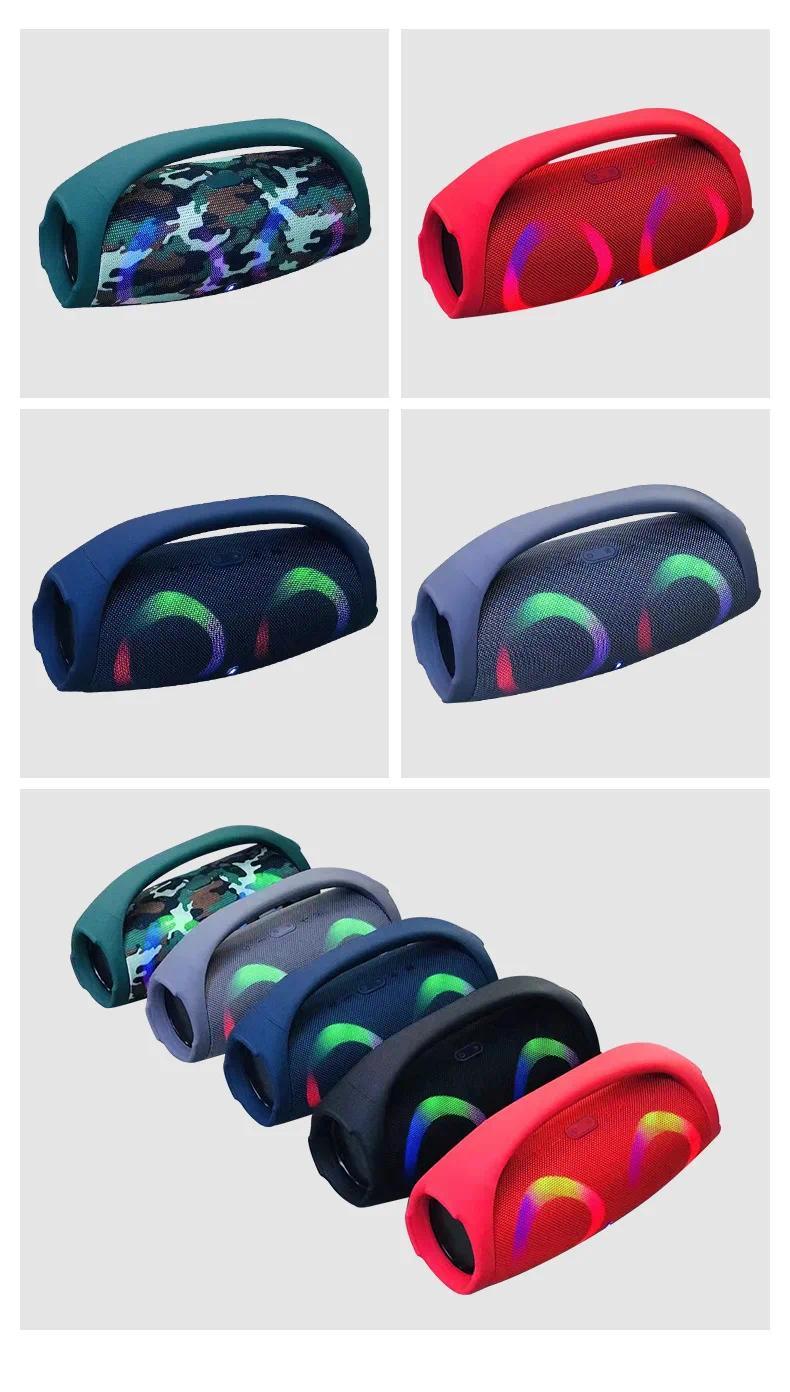 100W High Power Bluetooth Speaker Portable RGB Colorful Light Waterproof Wireless Subwoofer 360 Stereo Surround TWS FM Boombox for Smartphone Audio 23.1 x 9.3 x 12.7CM