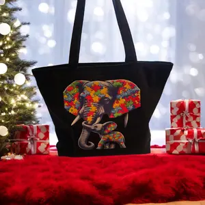 Elephant inspired tote bags