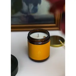 9oz Amber Crystal Candle - Citrine - Success
