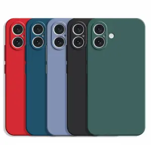 For iPhone 16 Case For iPhone 16 Cover TPU Luxury Shockproof Liquid Silicone Protective Phone Back Cover For iPhone 15 14 13 12 11 ip16 promax