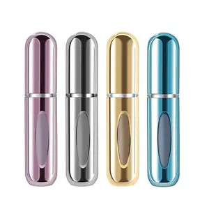 4 Pcs 5 ml Portable Mini Refillable Perfume, Atomizer Perfume Bottle, Refillable Perfume Atomizer Perfume Spray, Scent Pump Case for Traveling and Outgoing Perfume Storage Bottles
