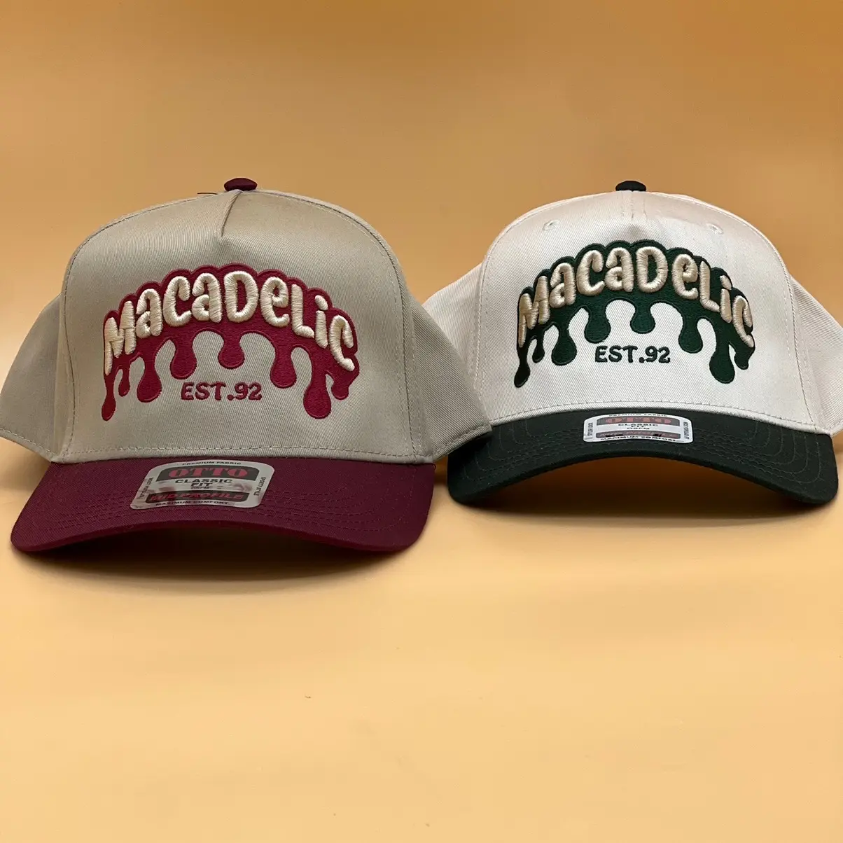 Classic Fit Macadelic Drip Embroidered Hat Classic Fit Macadelic Drip Embroidered Hat