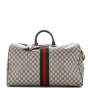 Pre-owned GUCCI Canvas Coated Travel Bags Ophidia Convertible Boston Bag GG Coated Canvas Large by Rebag