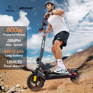 iENYRID M4 Pro S+ Electric Scooter - 800W Motor, 28MPH Top Speed, 10" Off-Road Tires, Foldable & Portable, 330Lbs Load, 3 Speed Modes, Cruise Control, LED Display, Double Disc Brake - For Commuting & Off-Road,UL 2272 certified