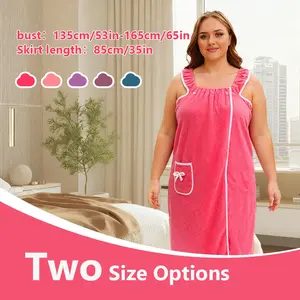 Women's Elastic Bowknot Bath Skirt - Soft Comfortable Bath Wrap, Two Sizes Available for Bathroom Spa Home Use