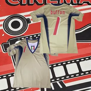 Buffon No.1 Away Gold Short Sleeve Soccer Jersey (Fan Edition) Collectible Soccer Jersey