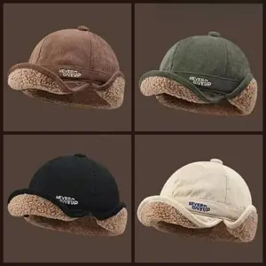 Unisex Adult Winter Thick Duck-Tongue Hat - Windproof Fleece-Lined Ear-Protection Cap, Multifunctional Outdoor Cycling Hat with Extended Duck-Bill Brim