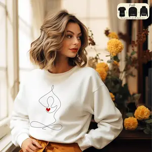 Women's Spring Yoga Sweatshirt For Woman Yoga Shirt Meditation T-shirt Spiritual Shirt Workout Shirt Yoga Lover Hoodie Yoga Gifts Yoga Pose Tee