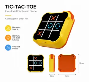 Tic Tac Toe Game, 3-in-1 Game Machine, Handheld Electronic Puzzle Games, Portable Travel Game for Trip, Office Break, Queue Time, Birthday Gift for Kids Adult