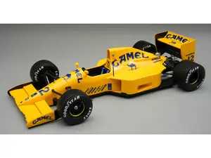 Lotus 102 #12 "Lamborghini Engine" F1 "Monaco GP" (1990) "Mythos Series" with Display Case 1/18 Model Car by Tecnomodel