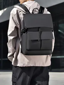 2025 New Style Men's Fashionable Quilted Pattern Trendy Large-Capacity Backpack, College Student Backpack, Travel Bag, Office Laptop Bag, Casual Commuting Water-Resistant Backpack, Waterproof Backpack