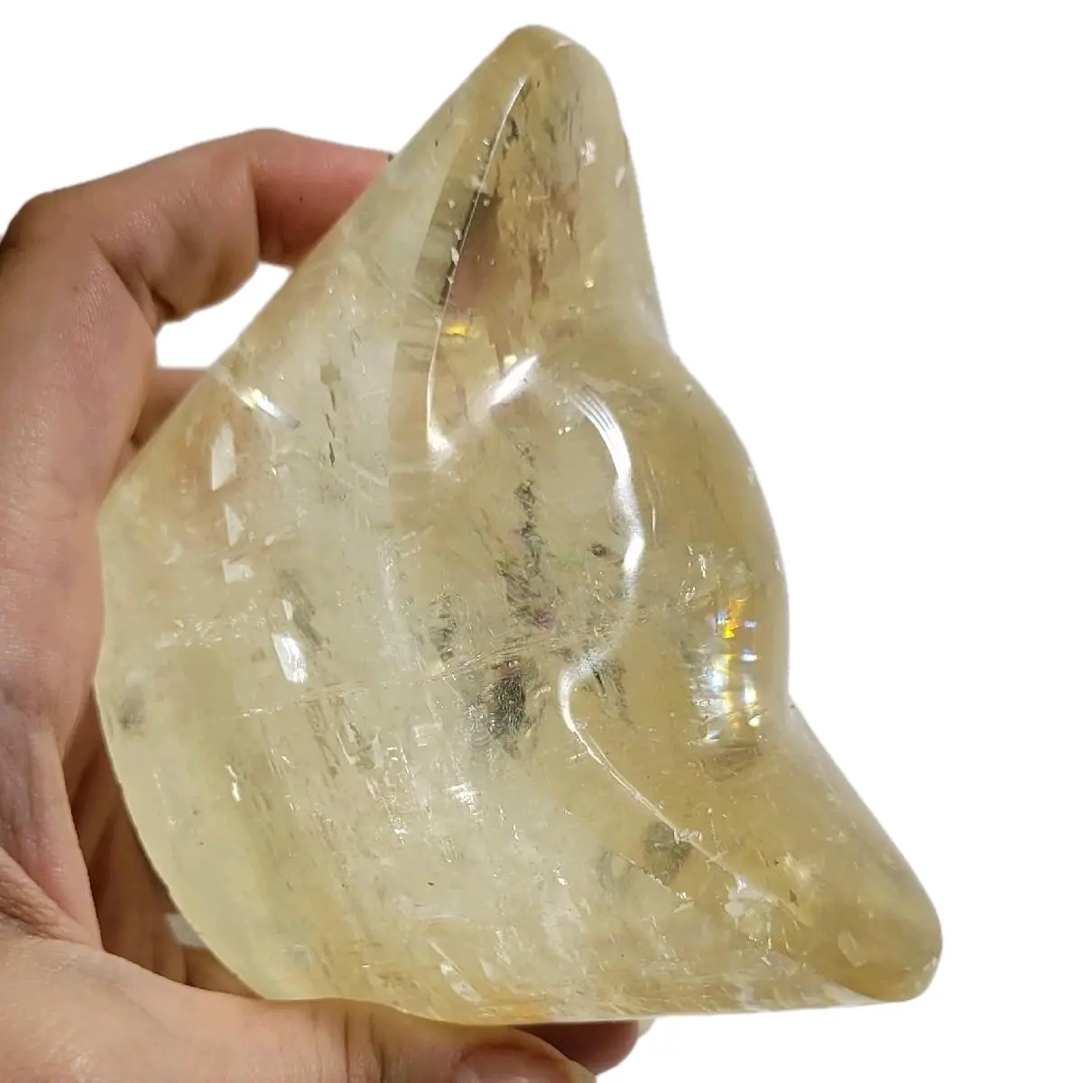 Optical Calcite Ingot Crystal Carving