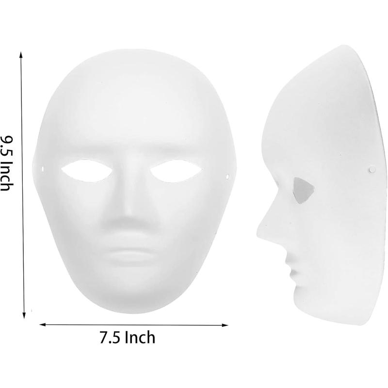 40 Pack DIY Full , 2 Sizes Paintable White Plain , Paper Mache Mask for Halloween Christmas Mardi Gras Masquerade Dance Party, Blank Costume 40 Pack DIY Full , 2 Sizes Paintable White Plain , Paper Mache Mask for Halloween Christmas Mardi Gras Masquerade Dance Party, Blank Costume