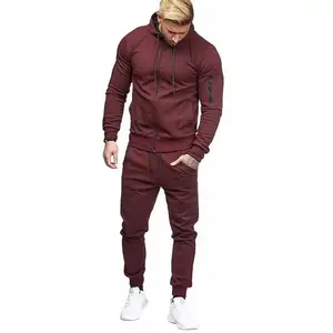 Men’s Two-Piece Sweatshirt Set – Hoodie and Jogger Tracksuit, Casual Athletic Long-Sleeve Pullover Suit